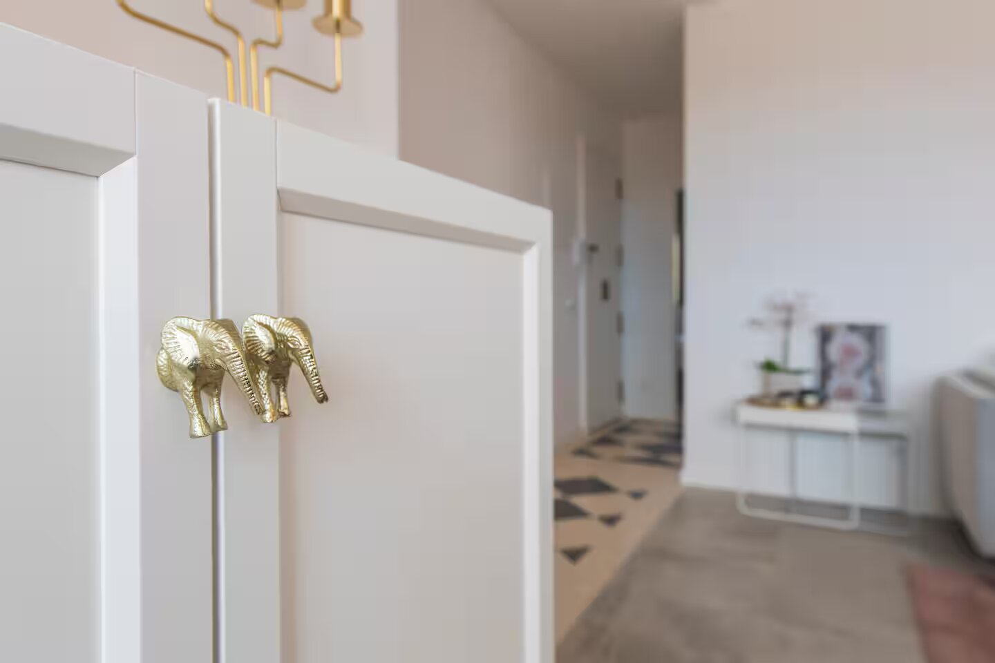 Elegant entryway with decorative details