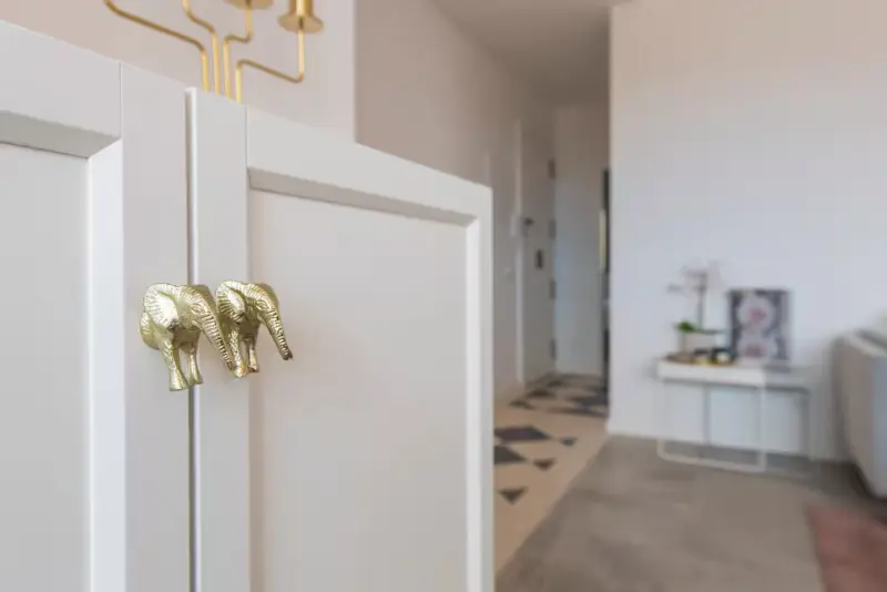 Elegant entryway with decorative details