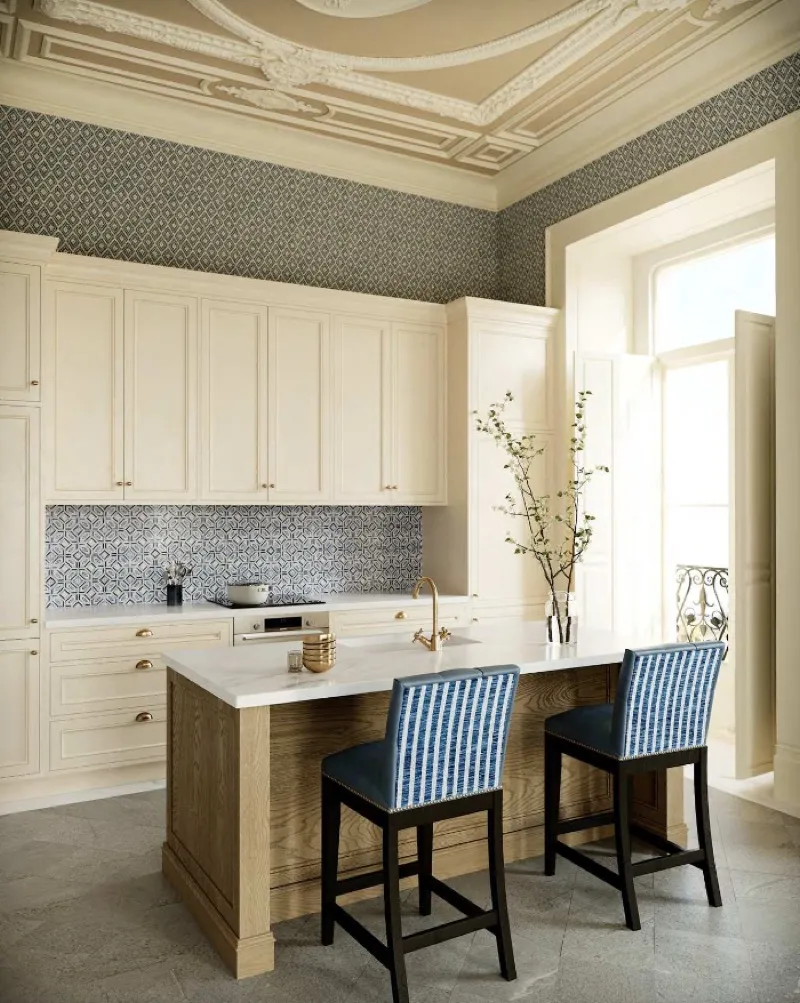 Cozinha bem mantida numa propriedade gerida